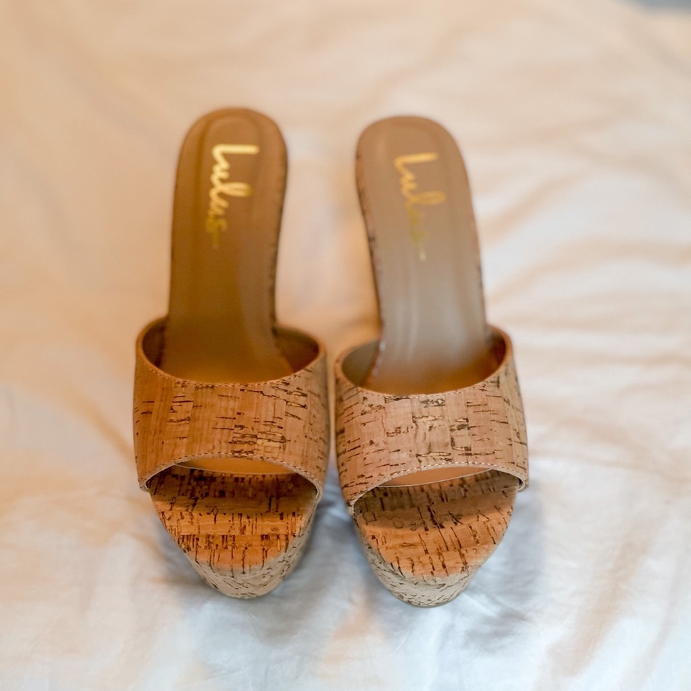 Brand new cork wedges